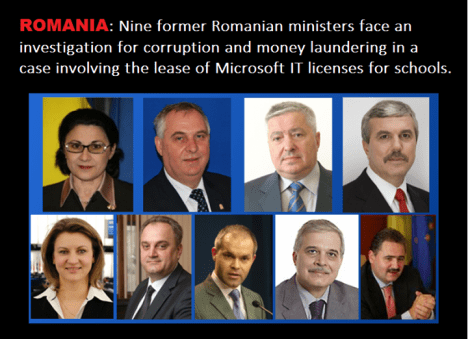 romanian ministers corruption