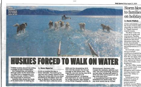 Huskies water Aug 2020